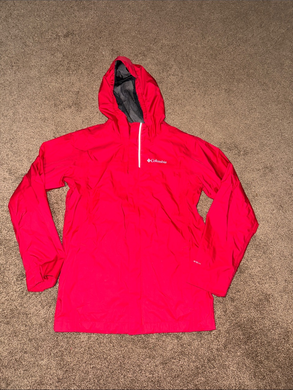 Columbia Kids Bright Red Hooded Raincoat